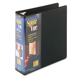 Cardinal Brands Inc. SpineVue® Round Ring View Binder, 3 Capacity, Black