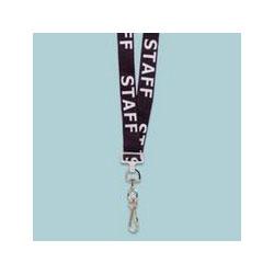 Advantus Corporation Staff Lanyard, Nylon Cord with J Hook, 36 , Black, 5/Pack