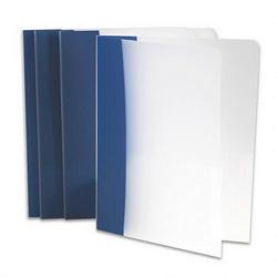 Avery-Dennison Style Edge Two Pocket Folders, 4/Pack, Navy