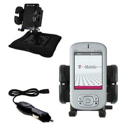 Gomadic T-Mobile MDA Pro Auto Bean Bag Dash Holder with Car Charger - Uses TipExchange