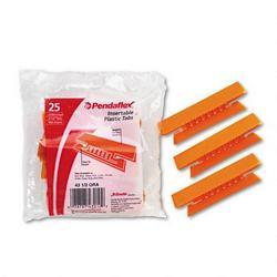 Esselte Pendaflex Corp. Tabs & Inserts for Hanging File Folders, 1/3 Cut, Orange/White, 25/Pack