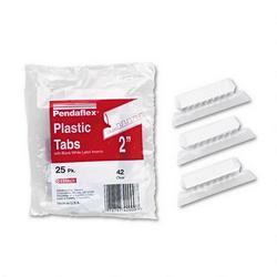 Esselte Pendaflex Corp. Tabs & Inserts for Hanging File Folders, 1/5 Cut, Clear/White, 25/Pack