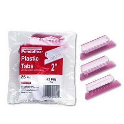 Esselte Pendaflex Corp. Tabs & Inserts for Hanging File Folders, 1/5 Cut, Pink/White, 25/Pack