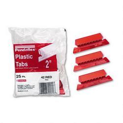 Esselte Pendaflex Corp. Tabs & Inserts for Hanging File Folders, 1/5 Cut, Red/White, 25/Pack