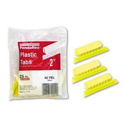 Esselte Pendaflex Corp. Tabs & Inserts for Hanging File Folders, 1/5 Cut, Yellow/White, 25/Pack
