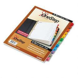 Cardinal Brands Inc. Traditional OneStep® Index System, Copier/Printer, Multicolor Tabs 1 12, 1 Set