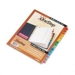 Cardinal Brands Inc. Traditional OneStep® Index System, Copier/Printer, Multicolor Tabs 1 15, 1 Set