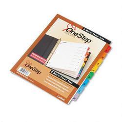 Cardinal Brands Inc. Traditional OneStep® Index System, Copier/Printer, Multicolor Tabs 1 8, 1 Set