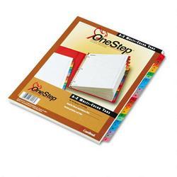 Cardinal Brands Inc. Traditional OneStep® Index System, Copier/Printer, Multicolor Tabs A Z, 1 Set