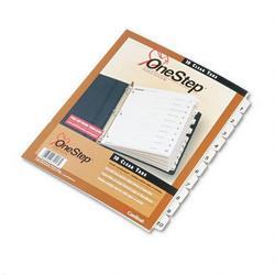 Cardinal Brands Inc. Traditional OneStep® Index System, Copier/Printer, White Tabs 1 10, 1 Set