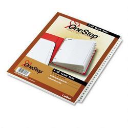 Cardinal Brands Inc. Traditional OneStep® Index System, Copier/Printer, White Tabs 1 31, 1 Set