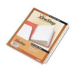 Cardinal Brands Inc. Traditional OneStep® Index System, Copier/Printer, White Tabs A Z, 1 Set