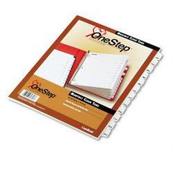 Cardinal Brands Inc. Traditional OneStep® Index System, Copier/Printer, White Tabs Jan. Dec., 1 Set