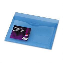 Avery-Dennison Translucent Poly Document Wallets, Letter Size, Blue, 12/Box