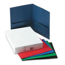 Avery-Dennison Two Pocket Portfolios, Embossed Paper, 30 Sheet Capacity, Assorted, 25/Box