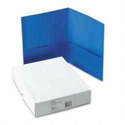 Avery-Dennison Two Pocket Portfolios, Embossed Paper, 30 Sheet Capacity, Light Blue, 25/Box