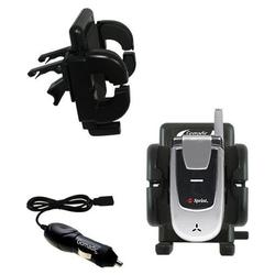 Gomadic UTStarcom CDM-105 Auto Vent Holder with Car Charger - Uses TipExchange