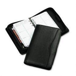 Daytimer/Acco Brands Inc. Verona Leather Binder Organizer Starter Set, 3 3/4x6 3/4, Black