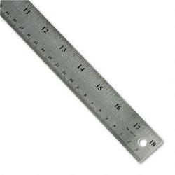 Acme United Corporation Westcott® Stainless Steel Ruler with Hang Up Hole, Cork Back, 18 Long