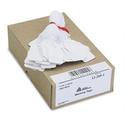 Avery-Dennison White Price Tags, Strung with White Twine, 1 1/2 x 15/16, 1000/Box