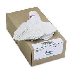 Avery-Dennison White Price Tags, Strung with White Twine, 2 5/32 x 1 7/16, 1000/Box
