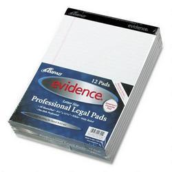 Ampad/Divi Of American Pd & Ppr evidence® perforated 8 1/2x11 3/4 pads, legal rule, red margin, white, 50 sheets, dozen