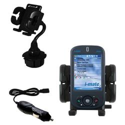 Gomadic i-Mate JAMin Auto Cup Holder with Car Charger - Uses TipExchange