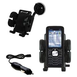 Gomadic i-Mate SPL Auto Windshield Holder with Car Charger - Uses TipExchange