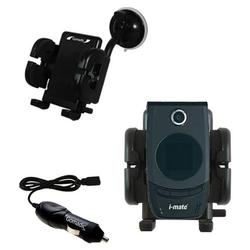 Gomadic i-Mate SmartFlip Auto Windshield Holder with Car Charger - Uses TipExchange