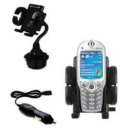Gomadic i-Mate Smartphone 1 Auto Cup Holder with Car Charger - Uses TipExchange