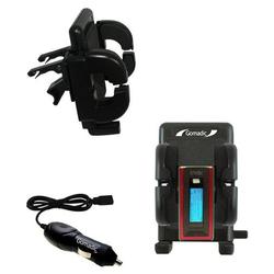 Gomadic iRiver T20 Auto Vent Holder with Car Charger - Uses TipExchange