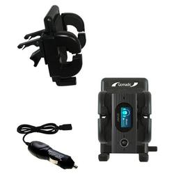 Gomadic iRiver T50 Auto Vent Holder with Car Charger - Uses TipExchange