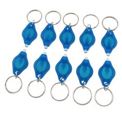 Eforcity 10 Piece LED Flashlight Keychain, Clear Blue by Eforcity