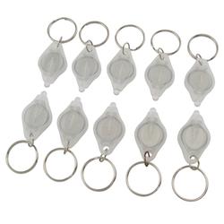 Eforcity 10 Piece LED Flashlight Keychain, Clear White by Eforcity