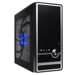 Genica 11-Bay ATX Window Computer Case w/500W PSU & LED Fan (Black)