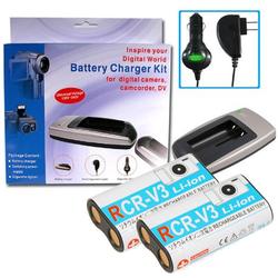 Eforcity 2 NEW Lithium-Ion BATTERY & CHARGER For KODAK CR-V3 CRV3 C743 / DX4530 / DX6330 / DX6340