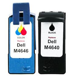 Eforcity 2-Pack Dell M4640 / M4646 Remanufactured Black & Color Inkjet Set