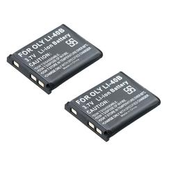 Eforcity 2 x LI-40B Li-42B Li-Ion Batteries 1000mAh for Olympus - Nikon EN-EL10 / Olympus Li-40B / Li-42B / P