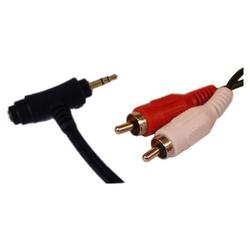 Vaster 3.5mm (1/8 in.) Mini Stereo to Dual RCA Audio Cable with Extension Jack, 15 ft.