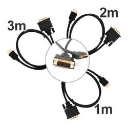 Eforcity 3 FT / 1 M / 6.6 FT / 2 M / 9.8 FT / 3 M DVI / HDMI Cable Bundle