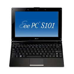 Asus ASUS Eee PC S101 Netbook Intel Atom 1.6GHz, 1GB, 16GB Solid State Drive SSD, 10 WSGVA, Webcam, 802.11b/g/n, Windows XP Home (Graphite)