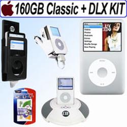 Apple 160GB iPod Classic Silver + Deluxe Accessory Kit