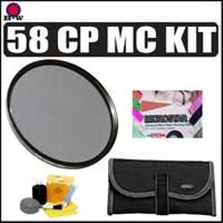 B&W B+W 58mm Circular Polarizer Multi Coated Glass Filter Kit for Canon EF 85/1.8 USM