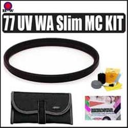 B&W B+W 77mm UV Haze Wide Angle Slim Mount MC Glass Filter Kit for Canon EF-S 10-22/3.5-4.5 USM
