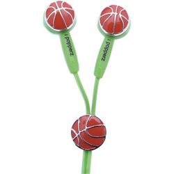 VICTORY MULTIMEDIA BASKETBALL EAR BUD GREEN CORD ACCSCOLORED ENAMEL BRIGHT AND CHEERFUL