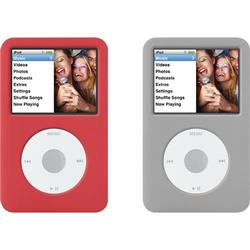 Belkin F8Z409-RDG-2 Simple iPod Sleeve - Silicon - Red, Gray
