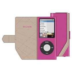 Belkin Leather Folio for iPod nano (4th Gen) - Pink