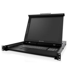 BELKIN COMPONENTS Belkin OmniView F1DC108B 17 Dual Rail LCD Rack Console with 8-Port KVM Switch - 8 Computer(s) - 17 Active Matrix TFT LCD - 8 x HD-50 Keyboard/Mouse/Video - 1U