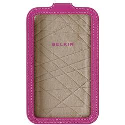 Belkin Sleeve for iPod touch - Leather - Pink