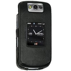 Wireless Emporium, Inc. Black Executive Leatherette Snap-On Protector Case for Blackberry Pearl Flip 8220